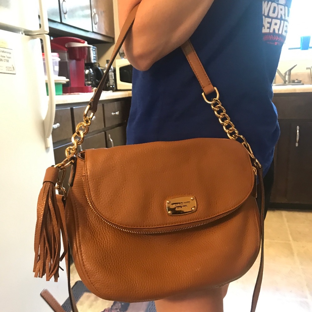 Michael Kors crossbody purse brown leather